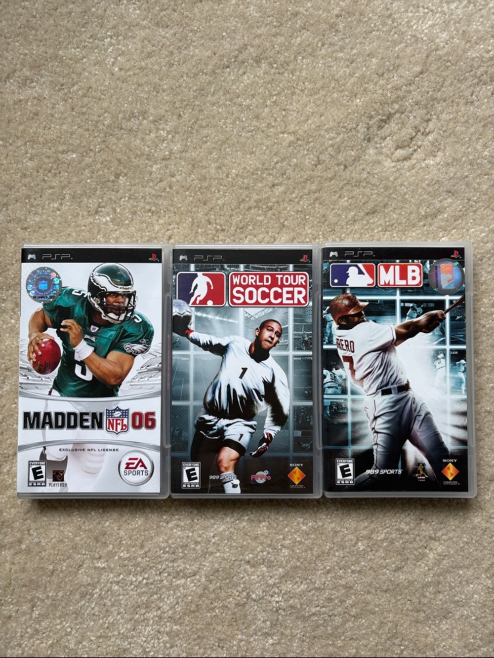 PSP Game Bundle Madden 06 World Tour Soccer MLB Lot